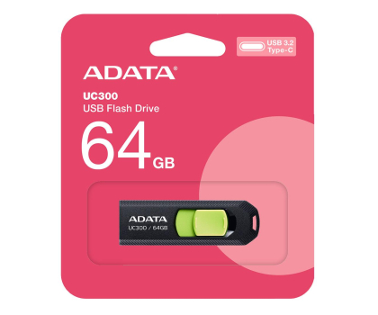 PenDrive ADATA USB 3.0/USB 3.1 gen 1/USB 3.2 gen 1 64GB 100MB/s ACHO-UC300-64G-RBK/GN